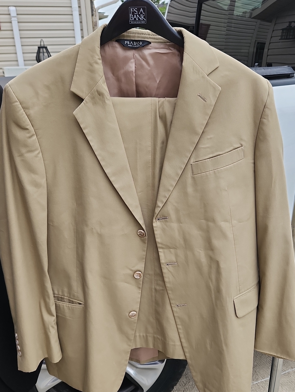 Jos. A. Bank Tan Men's Cotten Blend Suit